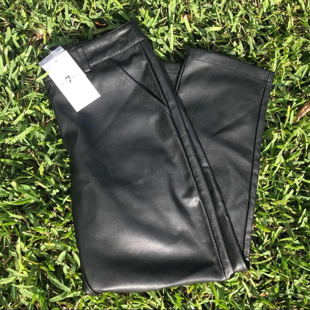 7 for all mankind faux leather pants SMALL